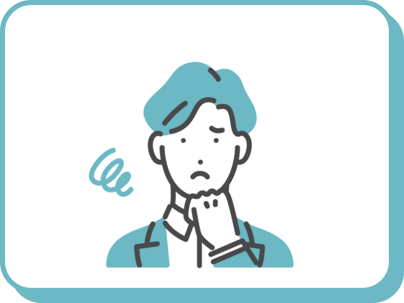 CakePHP2や3の保守を頼める会社が見つからず悩む男性のイラスト